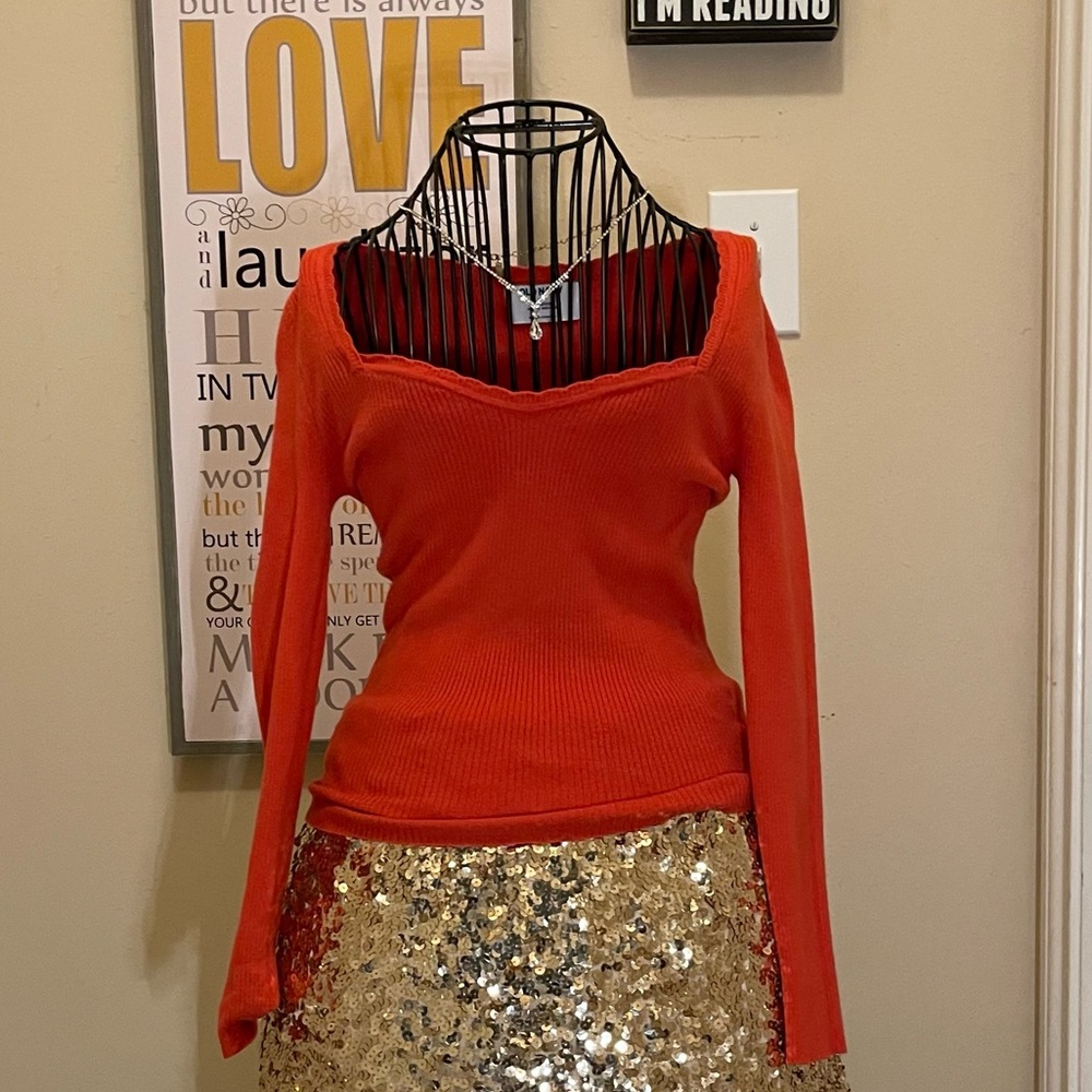 Old Navy Red Long Sleeve Top
